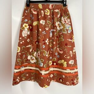 Blair Woolverton Vintage Skirt Cotton, Floral & Butterflies‎ & ribbons size 14